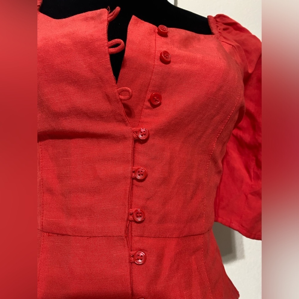 - Something Navy Red Blouse size XS - Picture 4 of 10